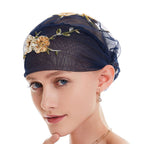 Mode Femmes Musulmanes Arabe Broderie Hijab Casquettes Chapeau Turban