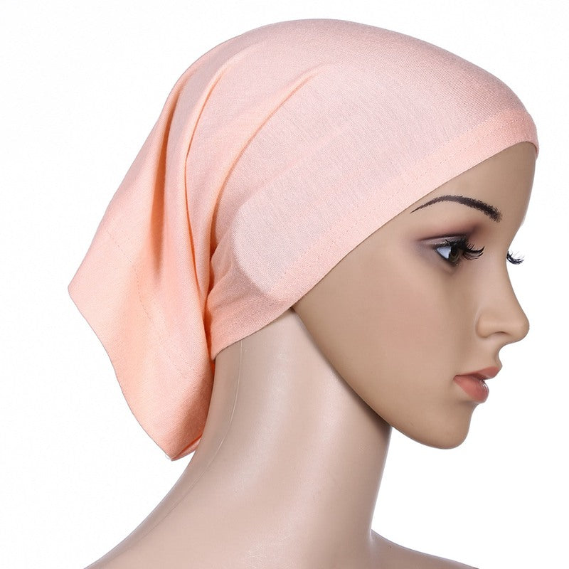 Turban en coton mercerisé pour femmes musulmanes, couvre-chefs, hijab