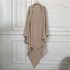 Khimar en mousseline de soie pour femmes musulmanes, hijab aérien
