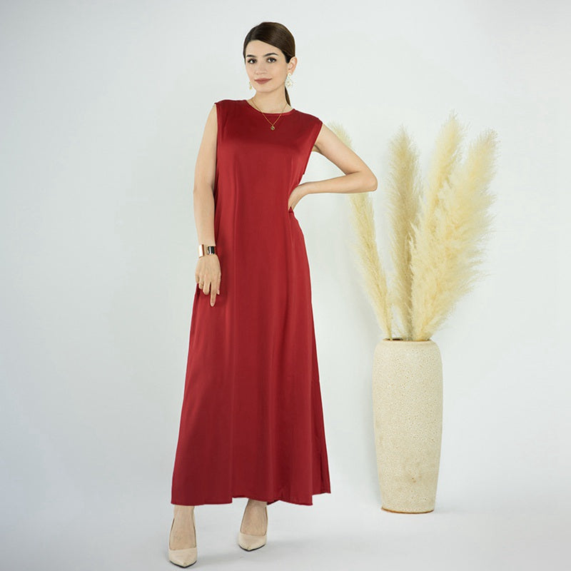 Sous-robe sans manches pour femmes musulmanes