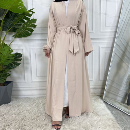 Robe kimono ouverte avec poches et 11 couleurs pour femmes musulmanes