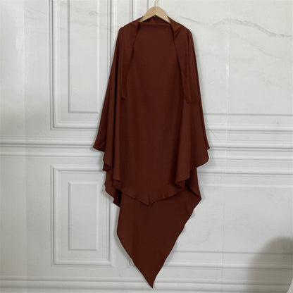 Muslim Women Chiffon Khimar Overhead Hijab