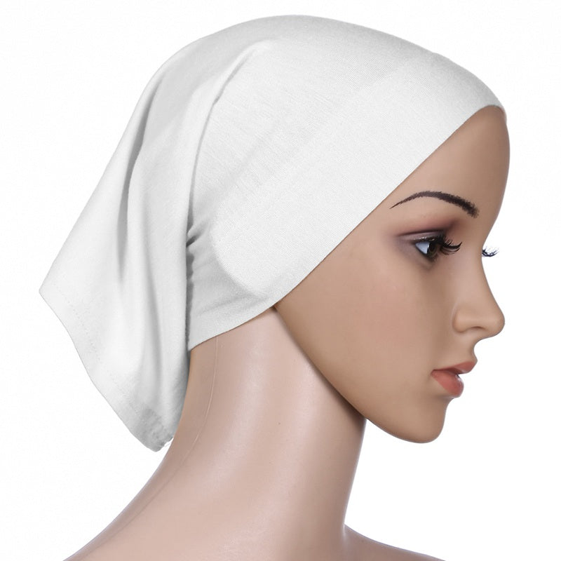 Turban en coton mercerisé pour femmes musulmanes, couvre-chefs, hijab