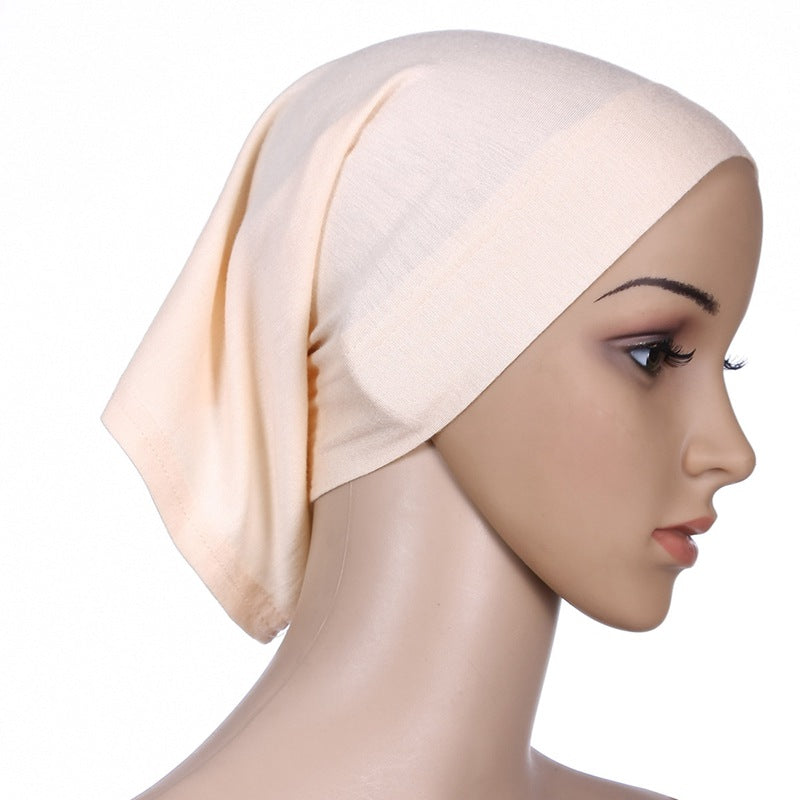Turban en coton mercerisé pour femmes musulmanes, couvre-chefs, hijab