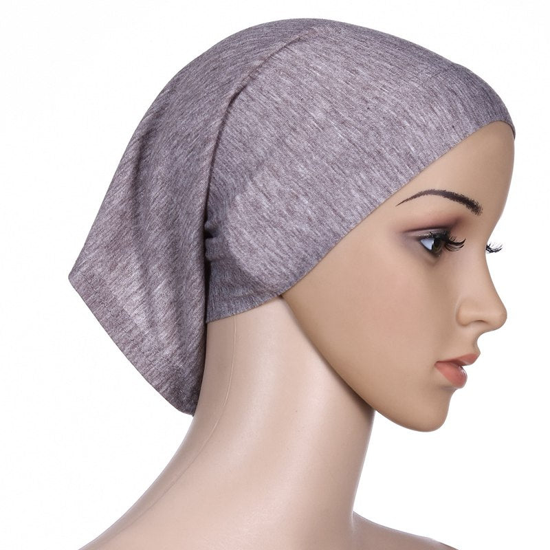 Turban en coton mercerisé pour femmes musulmanes, couvre-chefs, hijab