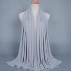 Foulard hijab en mousseline de soie pour femmes musulmanes, 35 options de couleurs