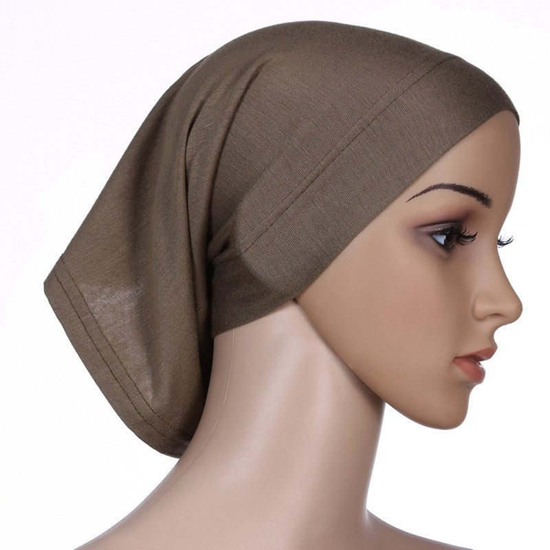 Turban en coton mercerisé pour femmes musulmanes, couvre-chefs, hijab