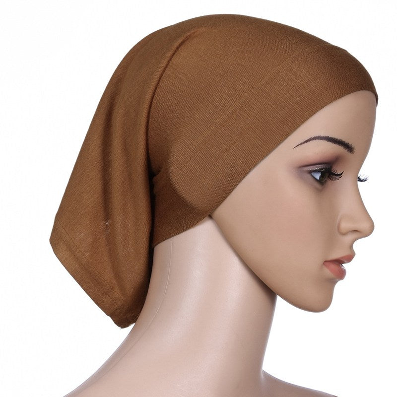 Turban en coton mercerisé pour femmes musulmanes, couvre-chefs, hijab