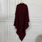Khimar en mousseline de soie pour femmes musulmanes, hijab aérien