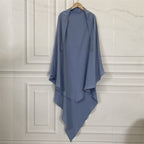 Khimar en mousseline de soie pour femmes musulmanes, hijab aérien