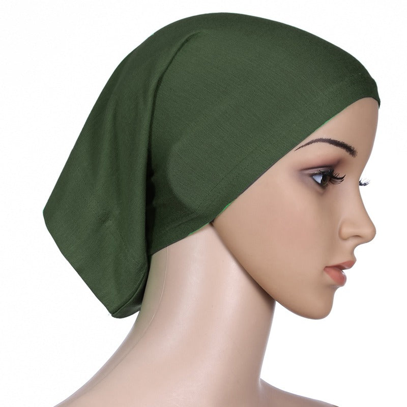 Turban en coton mercerisé pour femmes musulmanes, couvre-chefs, hijab
