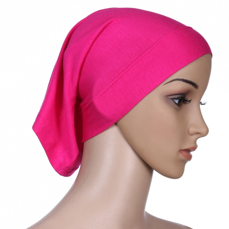 Turban en coton mercerisé pour femmes musulmanes, couvre-chefs, hijab