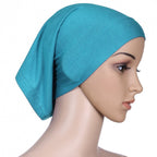 Turban en coton mercerisé pour femmes musulmanes, couvre-chefs, hijab