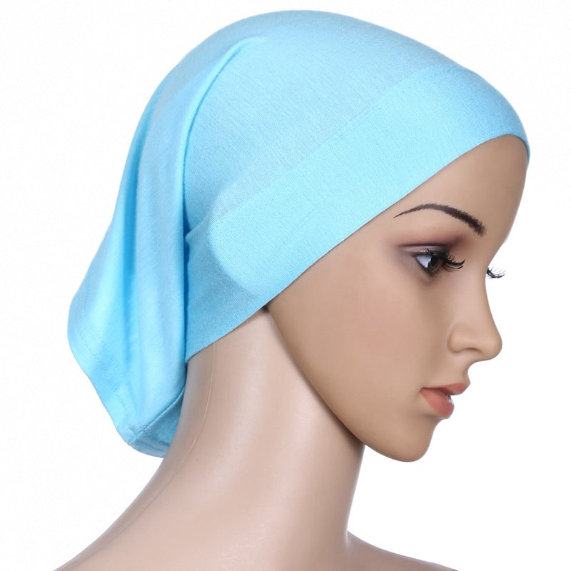Turban en coton mercerisé pour femmes musulmanes, couvre-chefs, hijab