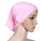 Turban en coton mercerisé pour femmes musulmanes, couvre-chefs, hijab
