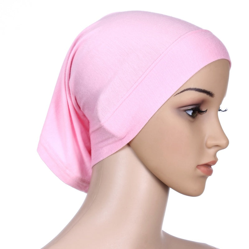 Turban en coton mercerisé pour femmes musulmanes, couvre-chefs, hijab