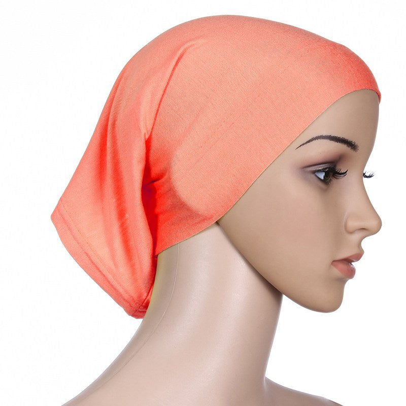 Turban en coton mercerisé pour femmes musulmanes, couvre-chefs, hijab