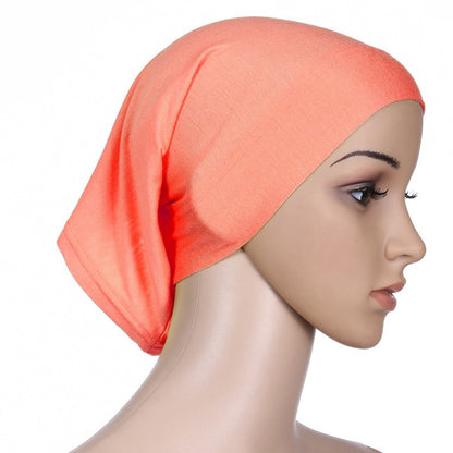 Muslim Women Mercerized Cotton Turban Hat Headwraps Hijab Caps