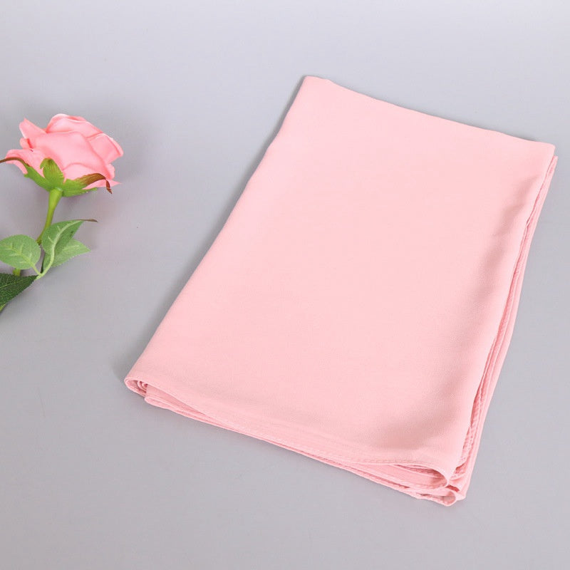 Foulard hijab en mousseline de soie pour femmes musulmanes, 35 options de couleurs