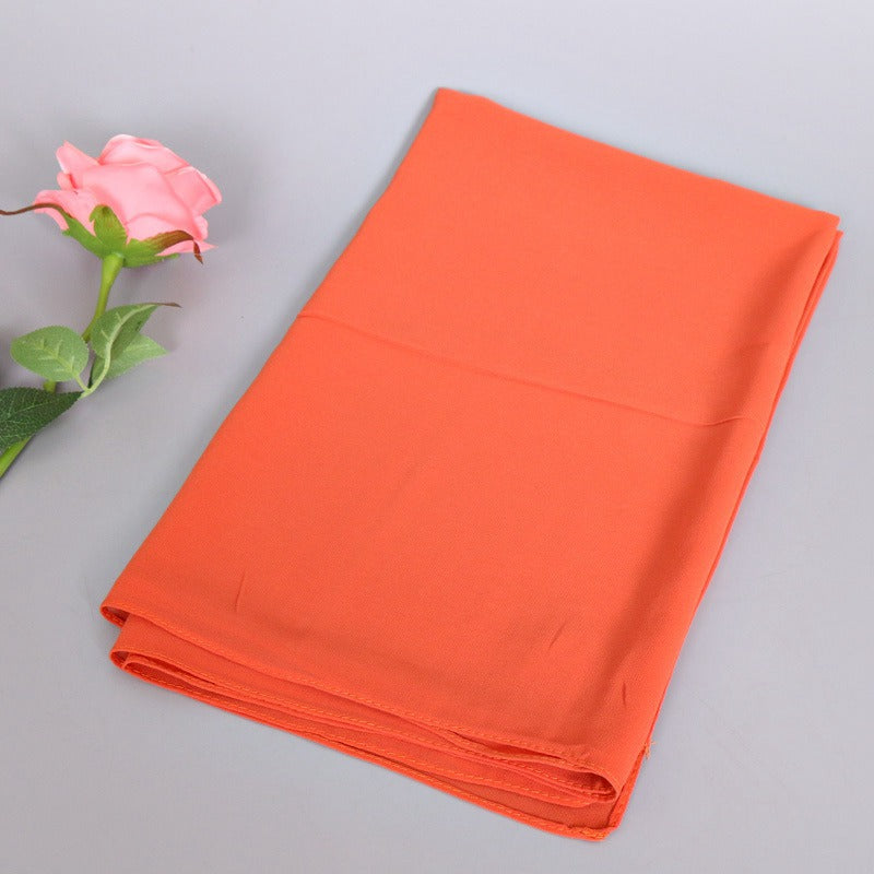 Foulard hijab en mousseline de soie pour femmes musulmanes, 35 options de couleurs