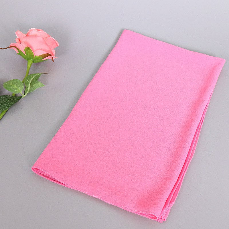 Foulard hijab en mousseline de soie pour femmes musulmanes, 35 options de couleurs