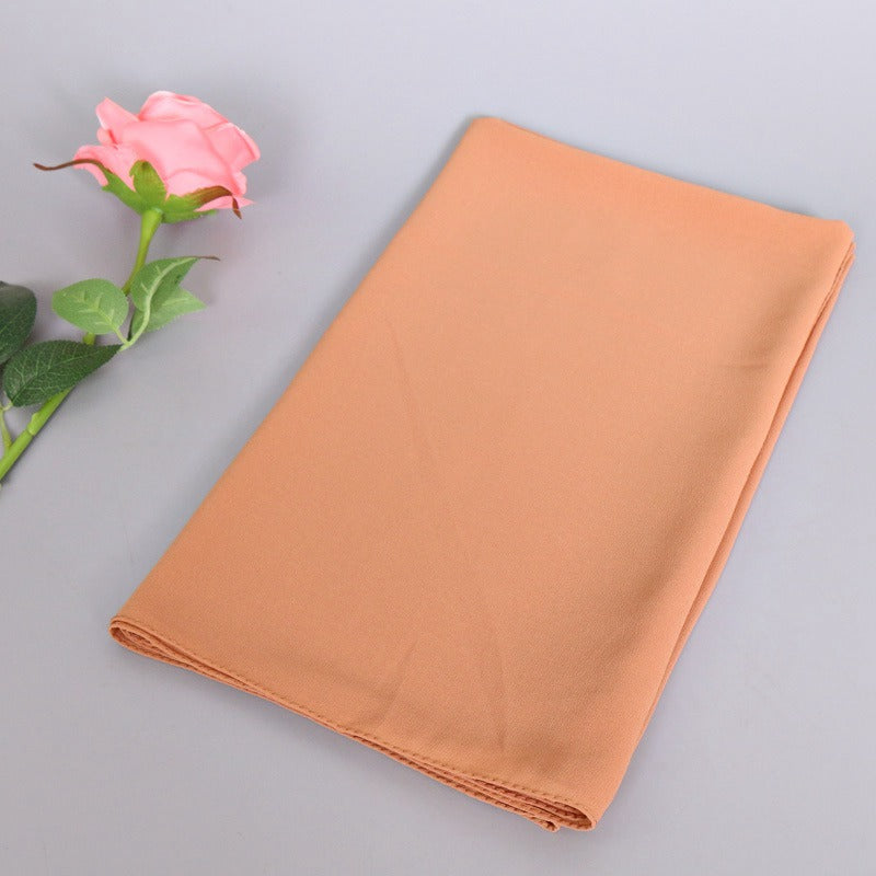 Foulard hijab en mousseline de soie pour femmes musulmanes, 35 options de couleurs