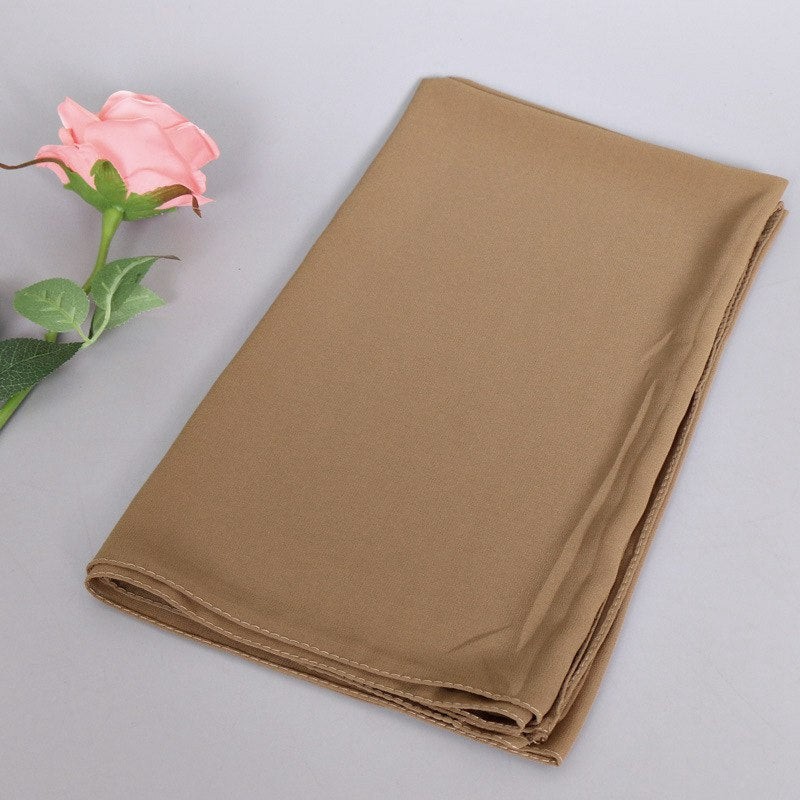 Foulard hijab en mousseline de soie pour femmes musulmanes, 35 options de couleurs