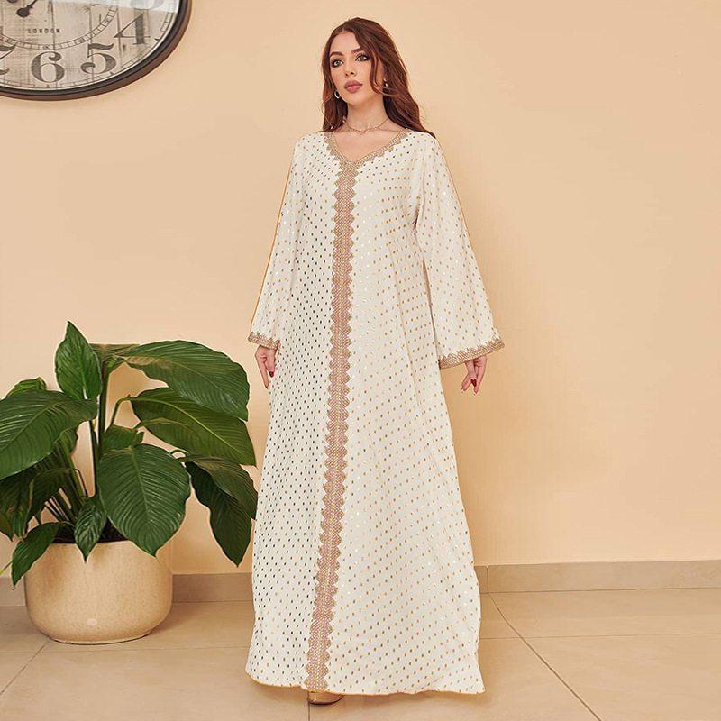 Robe de l'Aïd 11 couleurs au choix, style caftan de luxe bronzant pour femmes du Moyen-Orient, style turc et marocain