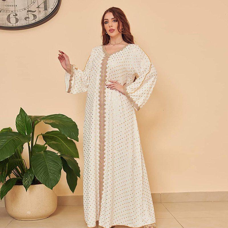 Robe de l'Aïd 11 couleurs au choix, style caftan de luxe bronzant pour femmes du Moyen-Orient, style turc et marocain