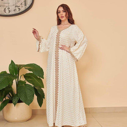 Robe de l'Aïd 11 couleurs au choix, style caftan de luxe bronzant pour femmes du Moyen-Orient, style turc et marocain