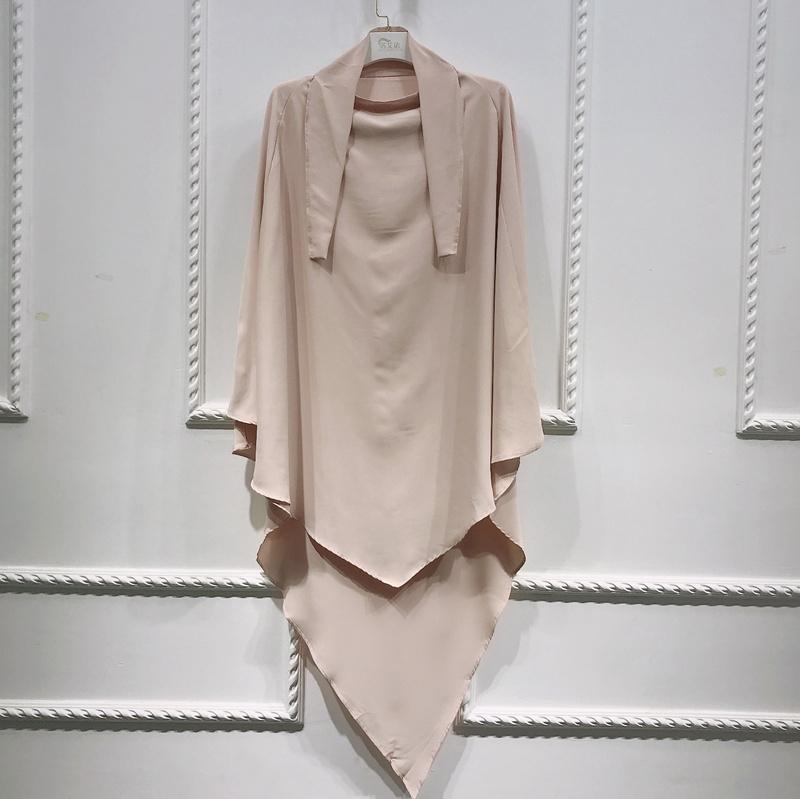 Muslim Women Long Khimar Overhead