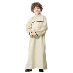 Vêtements pour enfants arabes du Moyen-Orient, robe à col montant, thobes pour garçons