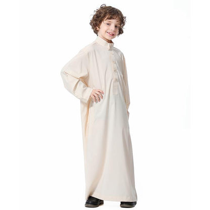 Vêtements pour enfants, style arabe du Moyen-Orient, col montant, pour garçons