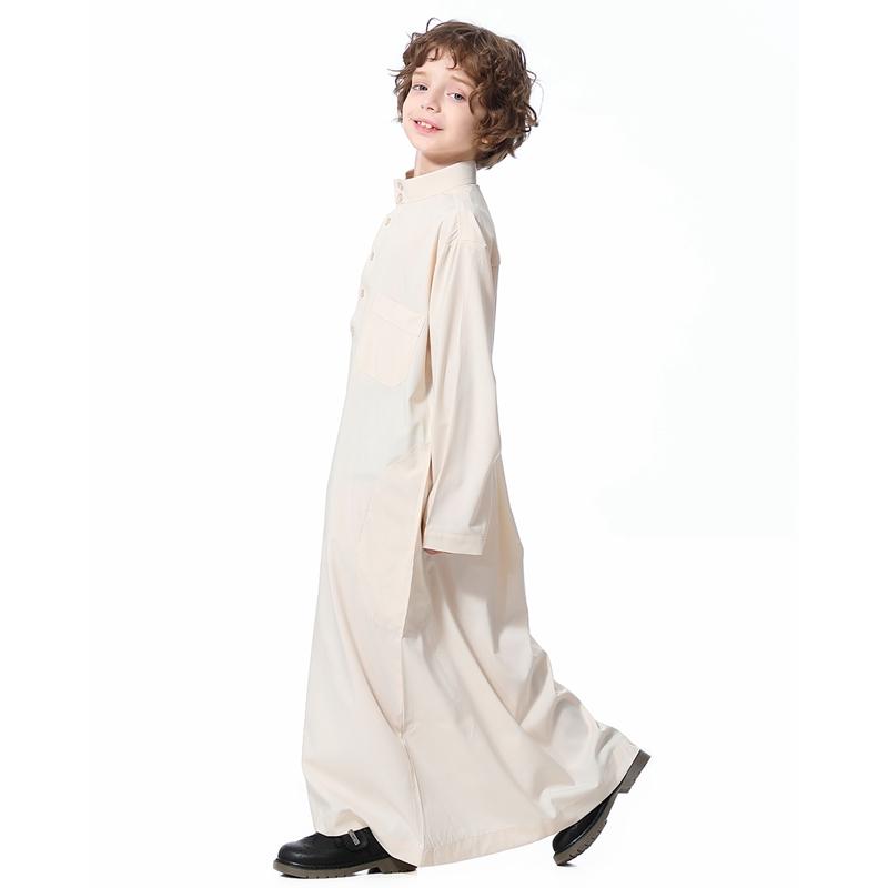 Vêtements pour enfants, style arabe du Moyen-Orient, col montant, pour garçons