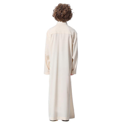 Vêtements pour enfants, style arabe du Moyen-Orient, col montant, pour garçons