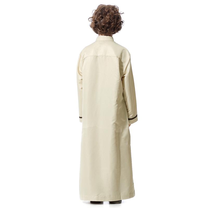 Vêtements pour enfants arabes du Moyen-Orient, robe à col montant, thobes pour garçons