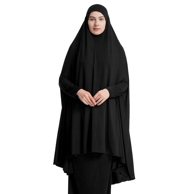 Jilbab à manches pour femmes musulmanes, 10 options de couleurs