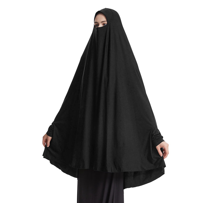 Jilbab à manches, 10 options de couleurs