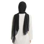 Ensemble foulard hijab en mousseline avec bonnet sous-foulard