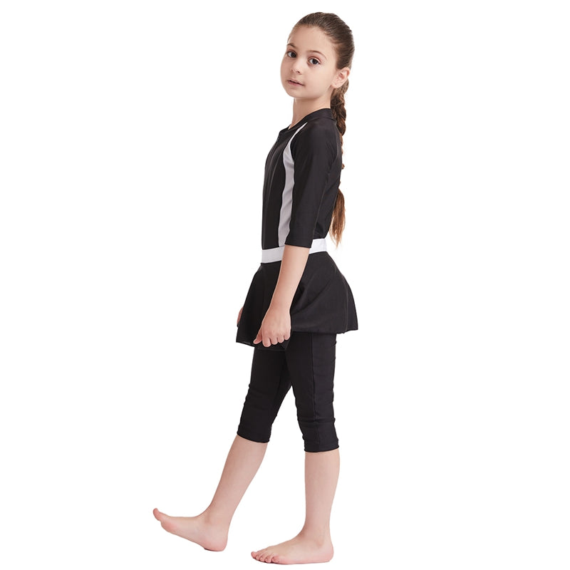 Maillot de bain burkini 3 pièces pour fille musulmane