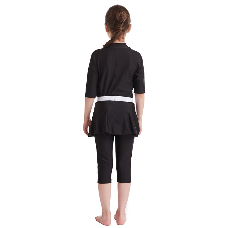 Maillot de bain burkini 3 pièces pour fille musulmane