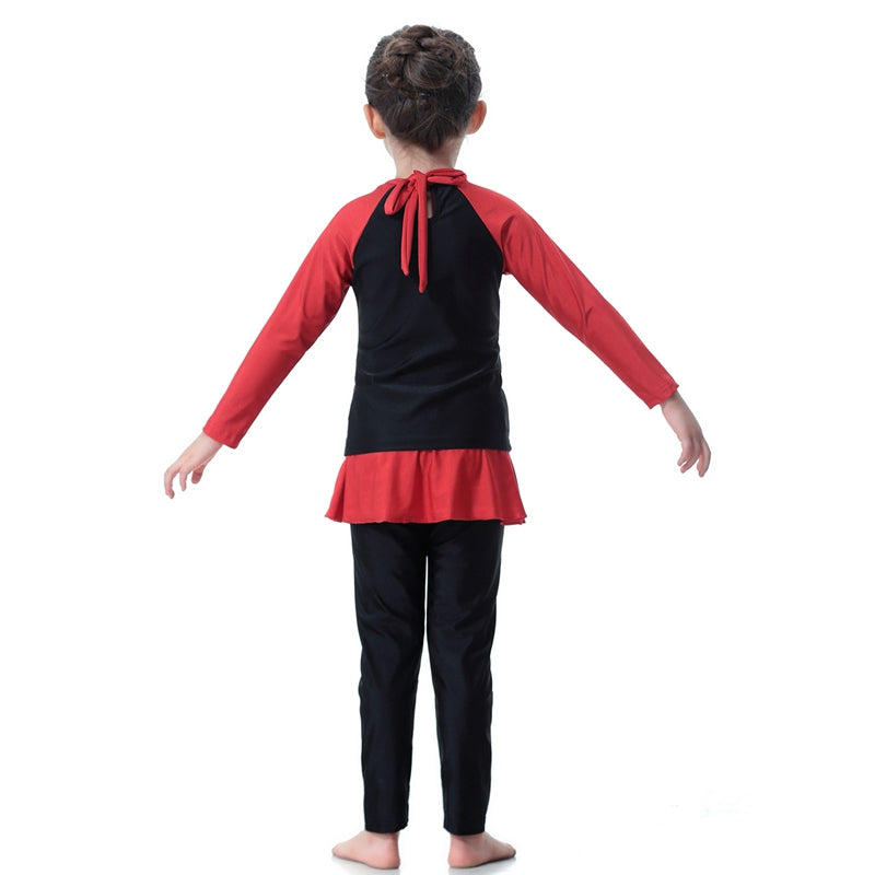 Ensemble 3 pièces Burkinis pour fille musulmane, maillot de bain pour enfant