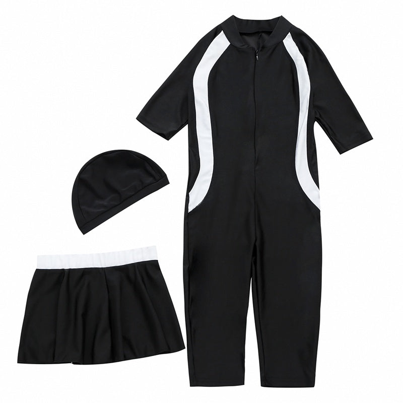 Maillot de bain burkini 3 pièces pour fille musulmane