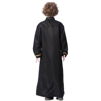 Vêtements pour enfants arabes du Moyen-Orient, robe à col montant, thobes pour garçons