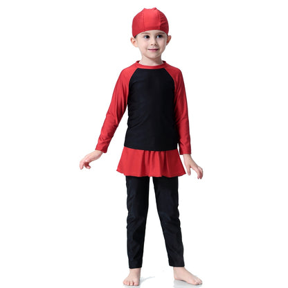Ensemble 3 pièces Burkinis pour fille musulmane, maillot de bain pour enfant