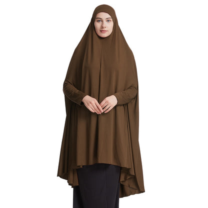 Jilbab à manches pour femmes musulmanes, 10 options de couleurs