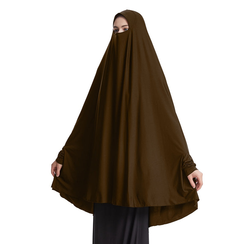 Jilbab à manches, 10 options de couleurs