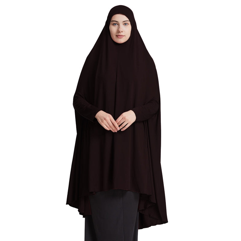 Jilbab à manches pour femmes musulmanes, 10 options de couleurs