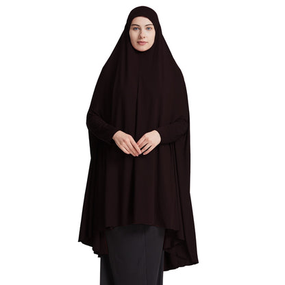 Jilbab à manches pour femmes musulmanes, 10 options de couleurs