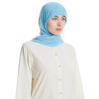 Ensemble foulard hijab en mousseline avec bonnet sous-foulard